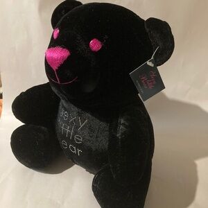 2005 Gund Victoria’s Secret Limited Edition Sexy Little Bear Black Hot Pink Bear